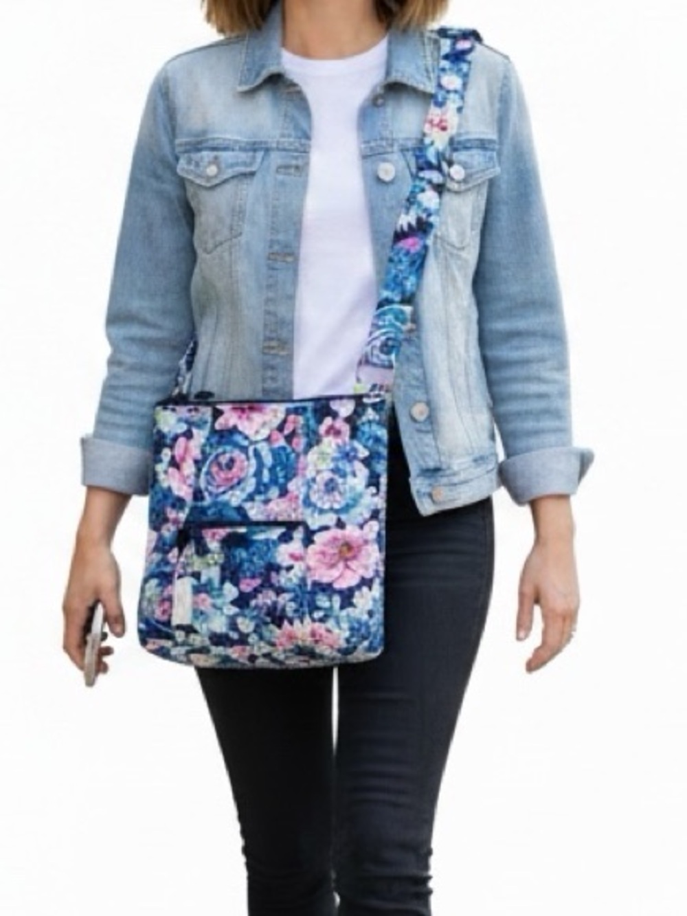 Vera Bradley Zip Top Hipster Crossbody Bag – Garden Grove Floral Print – NWT